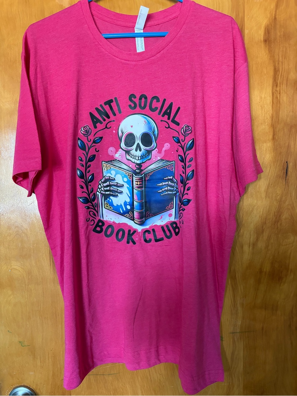 Custom made by Exclusive Tee’s Anti Social Book Club Pink Graphic Tee